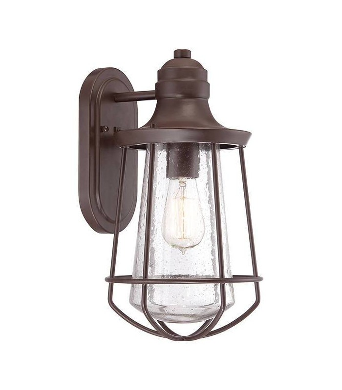 1 Light Medium Outdoor Wall Lantern Western Bronze IP44, E27