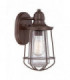 1 Light Small Outdoor Wall Lantern Western Bronze IP44, E27