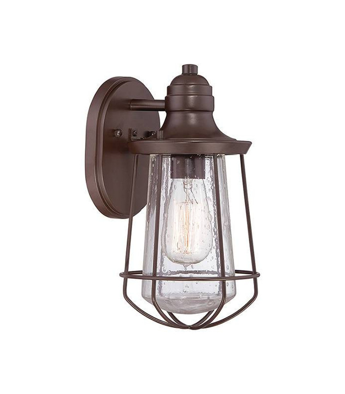 1 Light Small Outdoor Wall Lantern Western Bronze IP44, E27