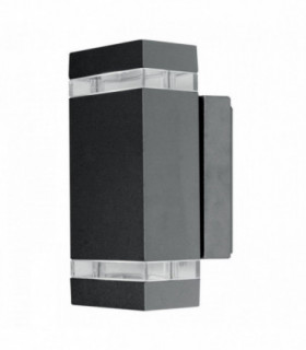 LED 2 Light Outdoor Up Down Wall Light Graphite IP44