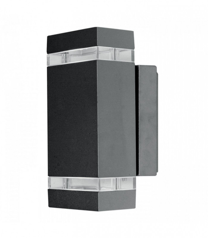 LED 2 Light Outdoor Up Down Wall Light Graphite IP44