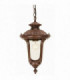 1 Light Small Outdoor Ceiling Chain Lantern Rusty Bronze Patina IP44, E27