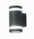 2 Light Outdoor Up Down Wall Light Graphite IP44