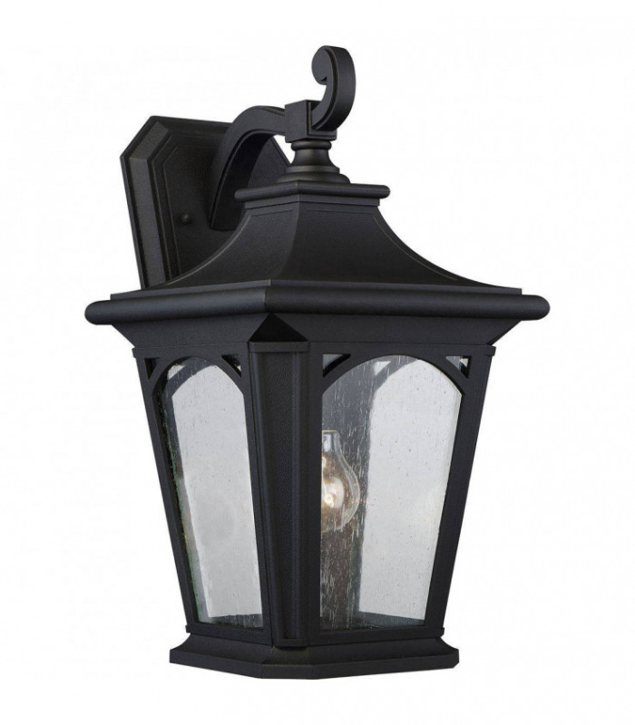 1 Light Large Wall Lantern - Mystic Black Finish, E27