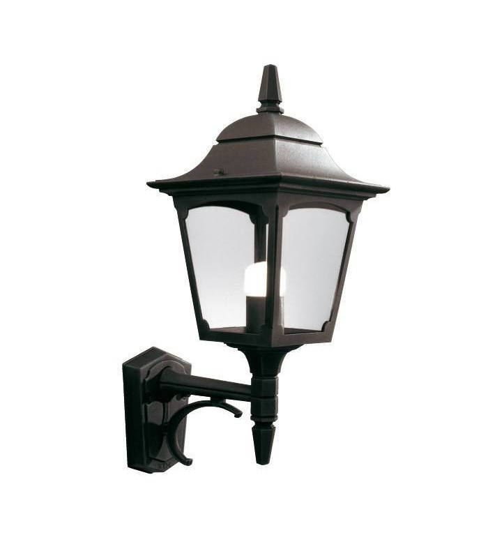 1 Light Outdoor Wall Lantern Light Black IP44, E27