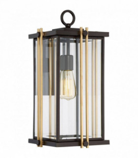 1 Light Large Wall Lantern - Bronze Finish, E27