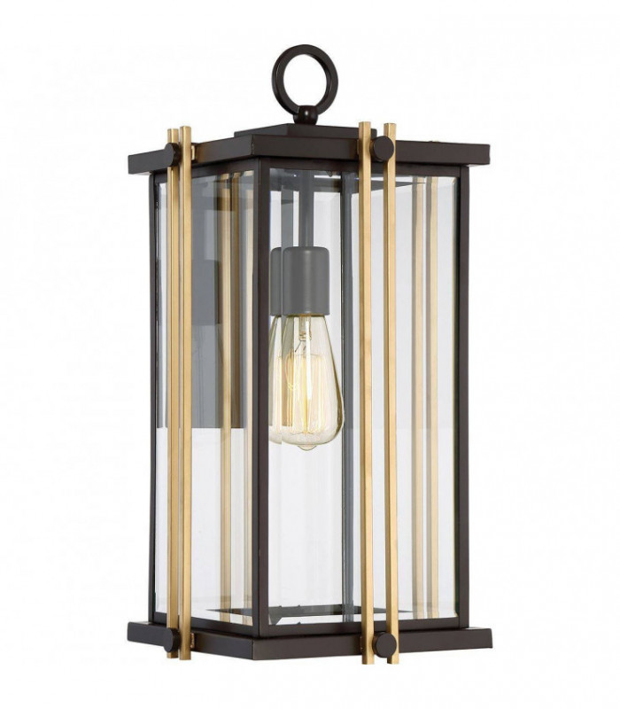 1 Light Large Wall Lantern - Bronze Finish, E27