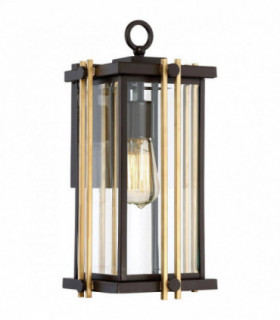 1 Light Medium Wall Lantern - Bronze Finish, E27
