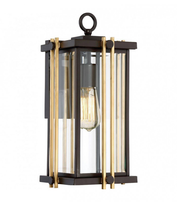 1 Light Medium Wall Lantern - Bronze Finish, E27