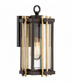 1 Light Small Wall Lantern - Bronze Finish, E27