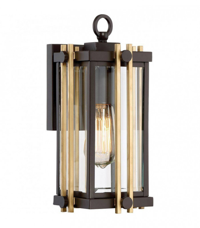 1 Light Small Wall Lantern - Bronze Finish, E27