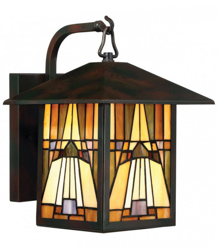1 Light Outdoor Medium Wall Lantern - Bronze Finish, E27