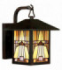 1 Light Outdoor Small Wall Lantern - Bronze Finish, E27