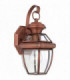 1 Light Small Wall Lantern - Aged Copper, E27