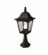 1 Light Outdoor Pedestal Lantern Black IP44, E27