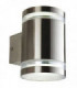 2 Light Up Down Wall Light Stainless Steel IP44