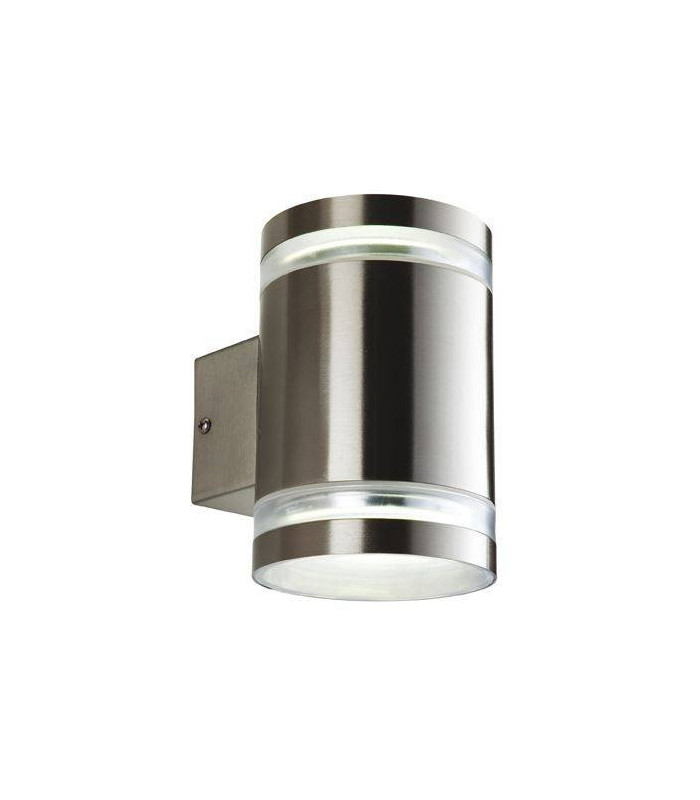 2 Light Up Down Wall Light Stainless Steel IP44