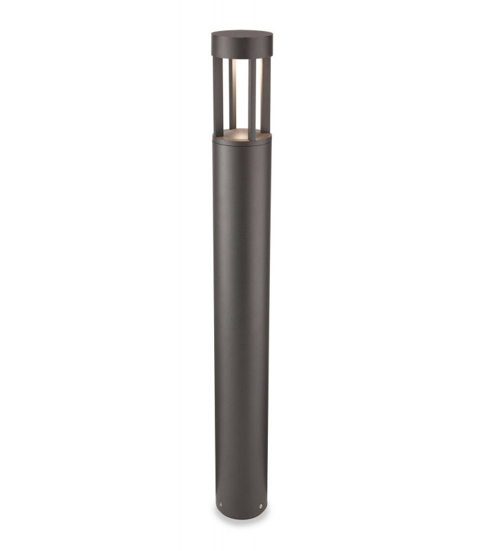 LED 1 Light Outdoor Tall Bollard Post Graphite IP54
