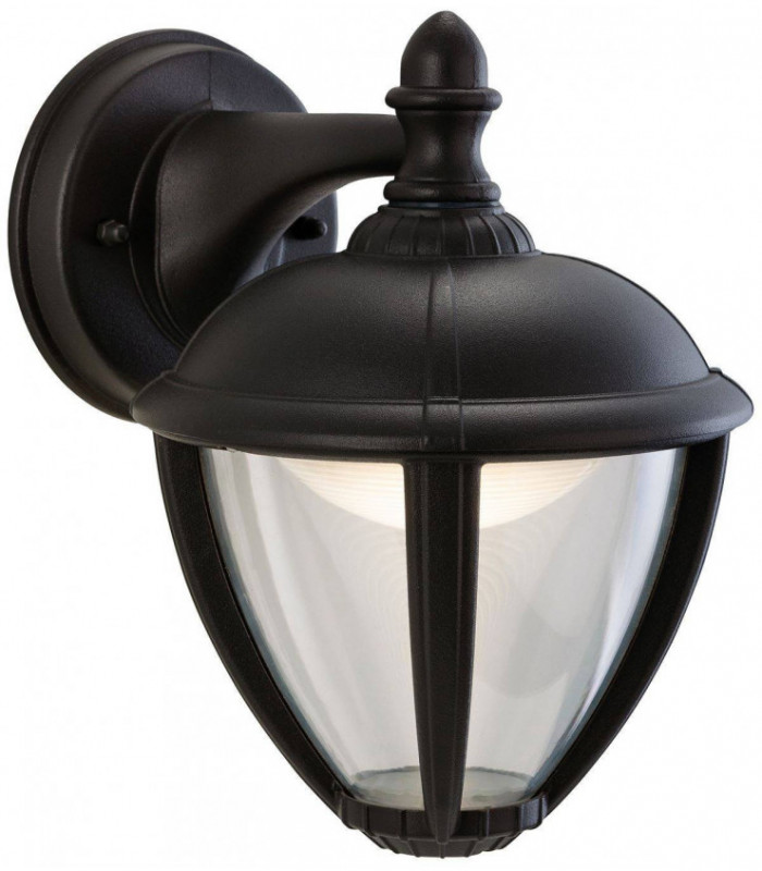 LED Outdoor Wall Lantern Downlight Black IP44