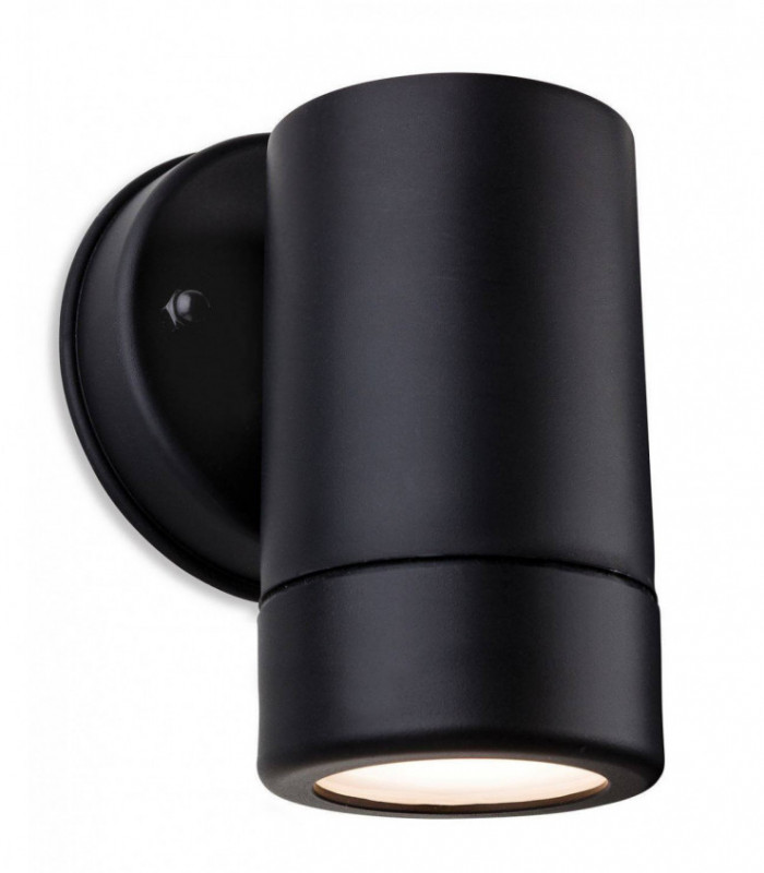 1 Light Single Outdoor Wall Light Black Resin IP44, GU10