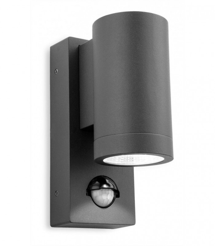 LED 1 Light Single Outdoor Wall, PIR Graphite IP65