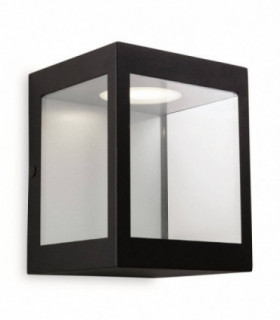 LED 1 Light Outdoor Wall Lantern Black IP44