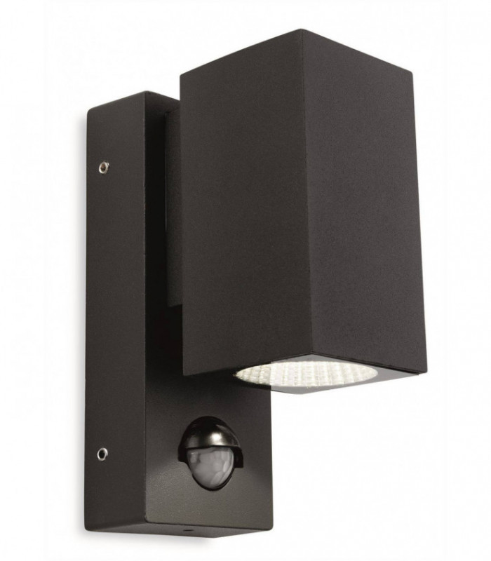 LED 1 Light Single Outdoor Wall Light Light, PIR Graphite IP44