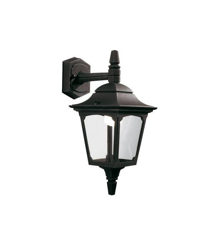 1 Light Outdoor Wall Lantern Light Black IP44, E27