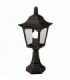 1 Light Outdoor Pedestal Lantern Black IP44, E27