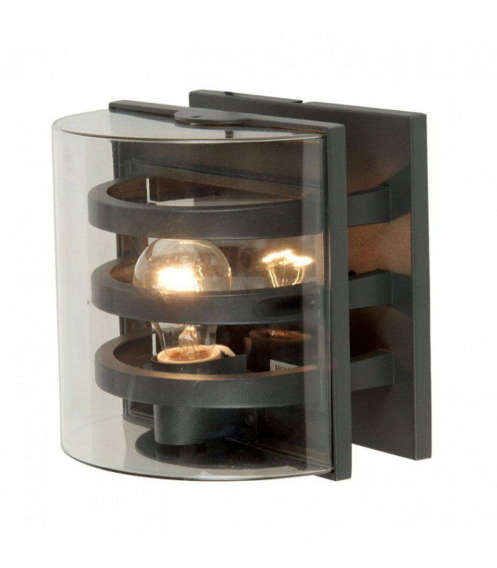 1 Light Indoor Wall Light Graphite IP54, E27