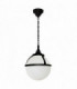 1 Light Outdoor Globe Ceiling Chain Lantern Black IP44, E27