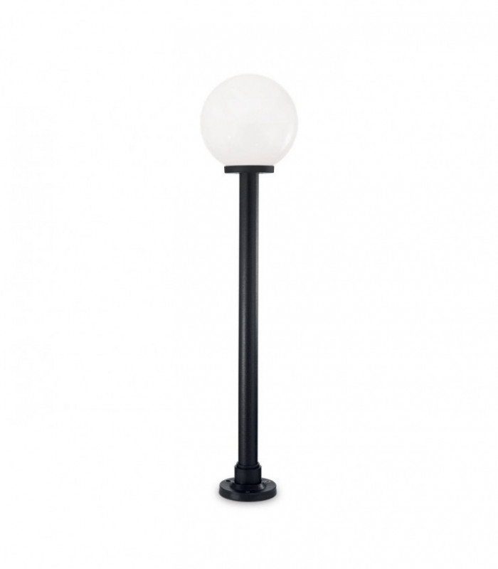 1 Light Outdoor Bollard Light Black IP44, E27