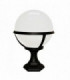 1 Light Outdoor Pedestal Lantern Black IP44, E27
