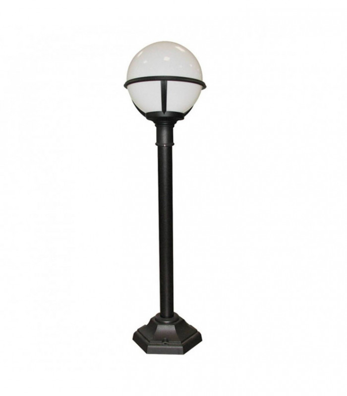 1 Light Outdoor Bollard Lantern Black IP44, E27