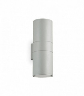 2 Light Outdoor Up Down Wall Light Grey IP54