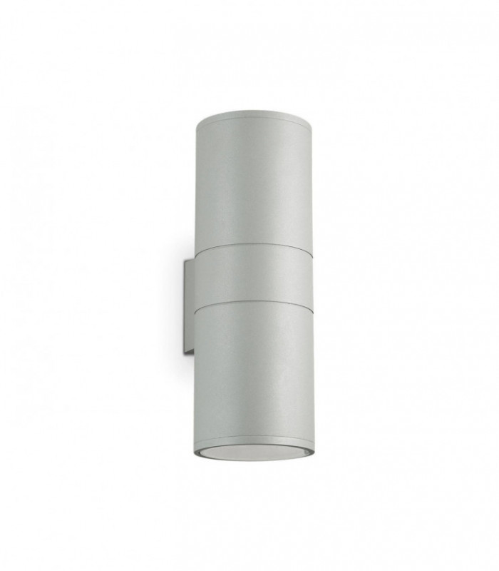 2 Light Outdoor Up Down Wall Light Grey IP54