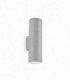 2 Light Outdoor Wall Light Grey IP44