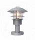 1 Light Outdoor Pedestal Lantern Silver, 304 Ss IP44, E27