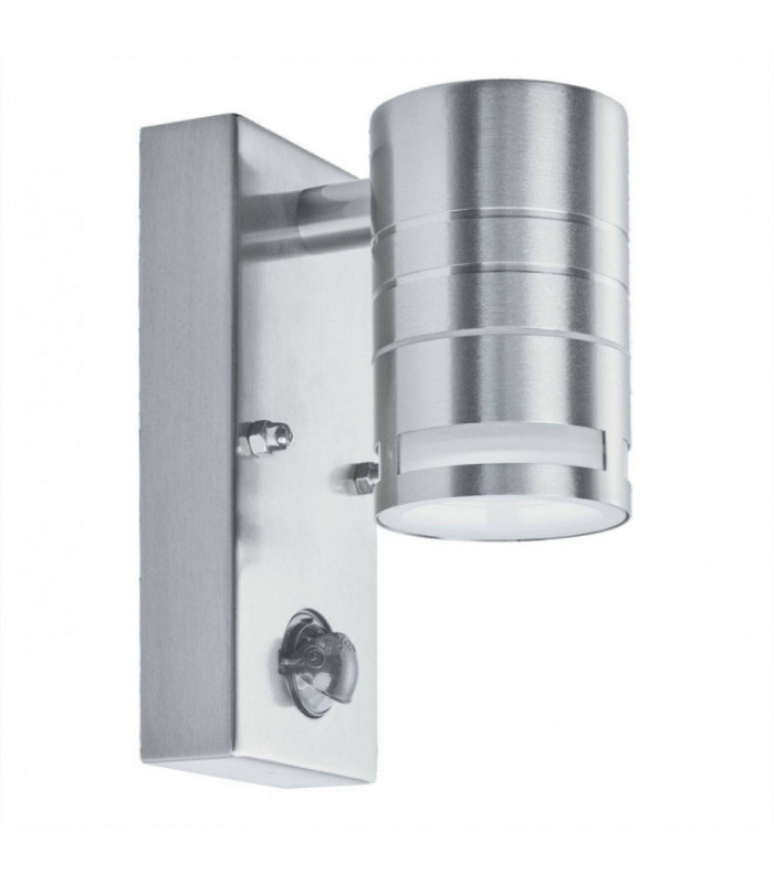 1 Light Outdoor PIR Wall Light Stainless Steel IP44, GU10