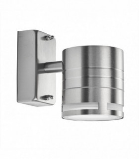 1 Light Outdoor Wall Light Stainless Steel IP44, GU10