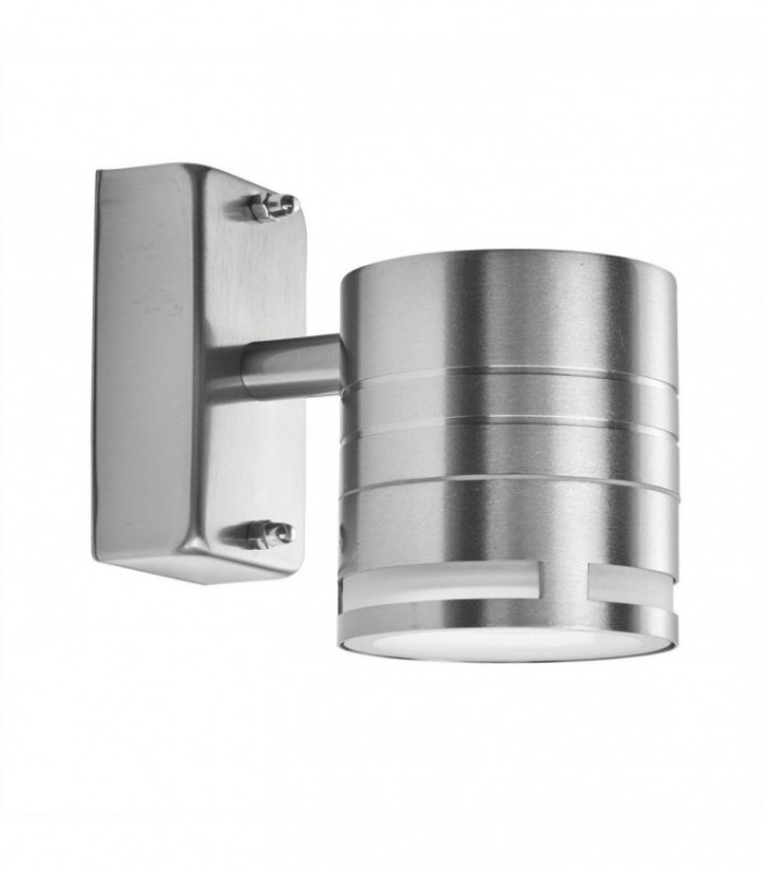 1 Light Outdoor Wall Light Stainless Steel IP44, GU10