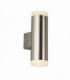 Integrated LED 2 Light Outdoor Up & Down Wall Light Satin Silver IP44