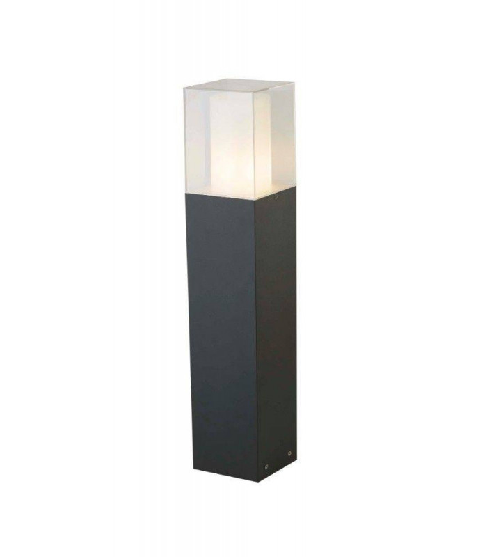 1 Light Outdoor Bollard Dark Grey, White IP44, E27