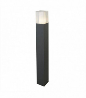 1 Light Outdoor Bollard Dark Grey, White IP44, E27