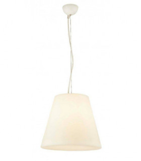1 Light Outdoor Ceiling Light White Shade IP44, E27