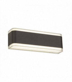 Integrated LED 2 Light Outdoor Wall Light Dark Grey IP44