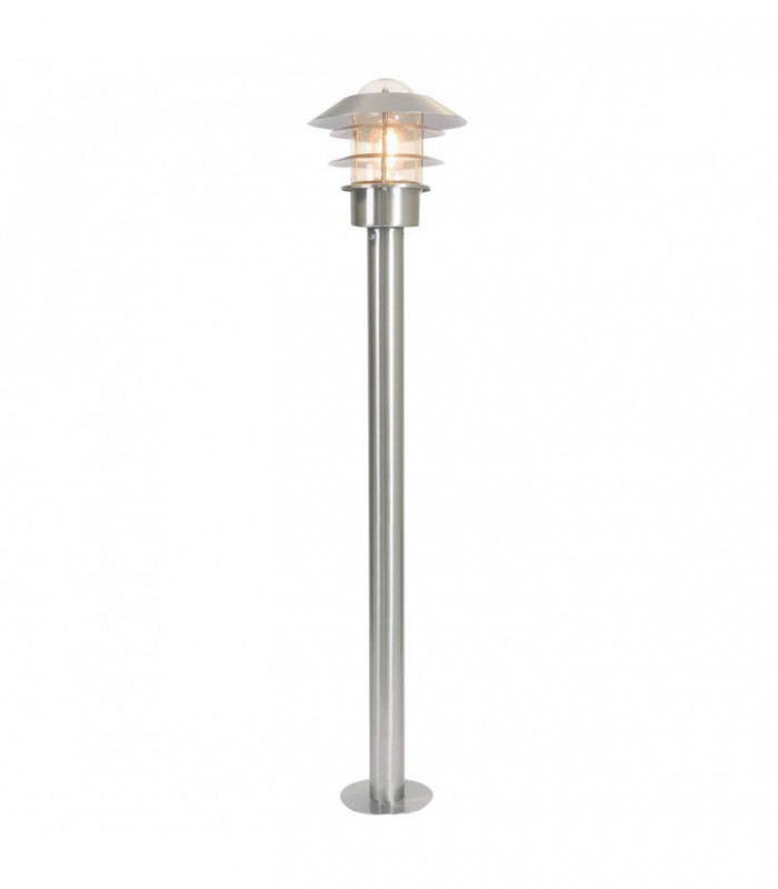 1 Light Outdoor Bollard Light Stainless Steel IP44, E27