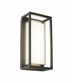 Integrated LED Outdoor Wall Light Dark Grey, Opal White IP44