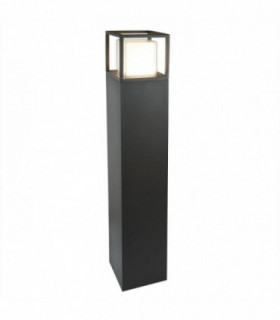 Integrated LED Outdoor Bollard Post Dark Grey, Opal White IP44