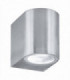 1 Light Outdoor Wall Light Satin Silver IP44, GU10